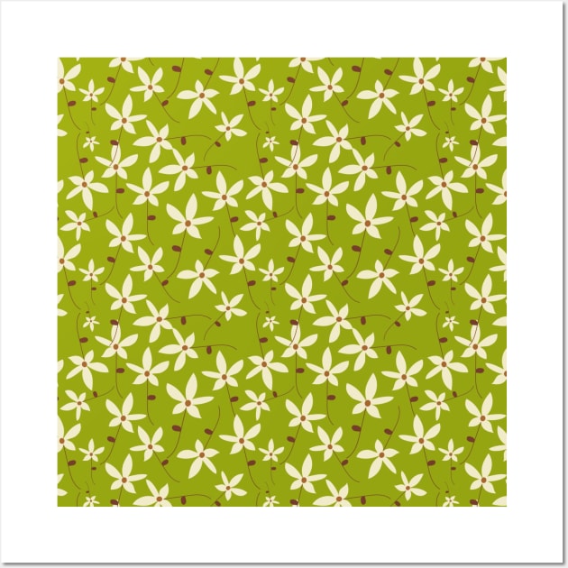 Green Floral Pattern Wall Art by FloralPatterns